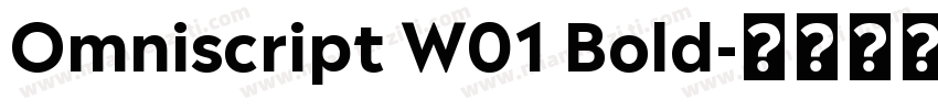 Omniscript W01 Bold字体转换